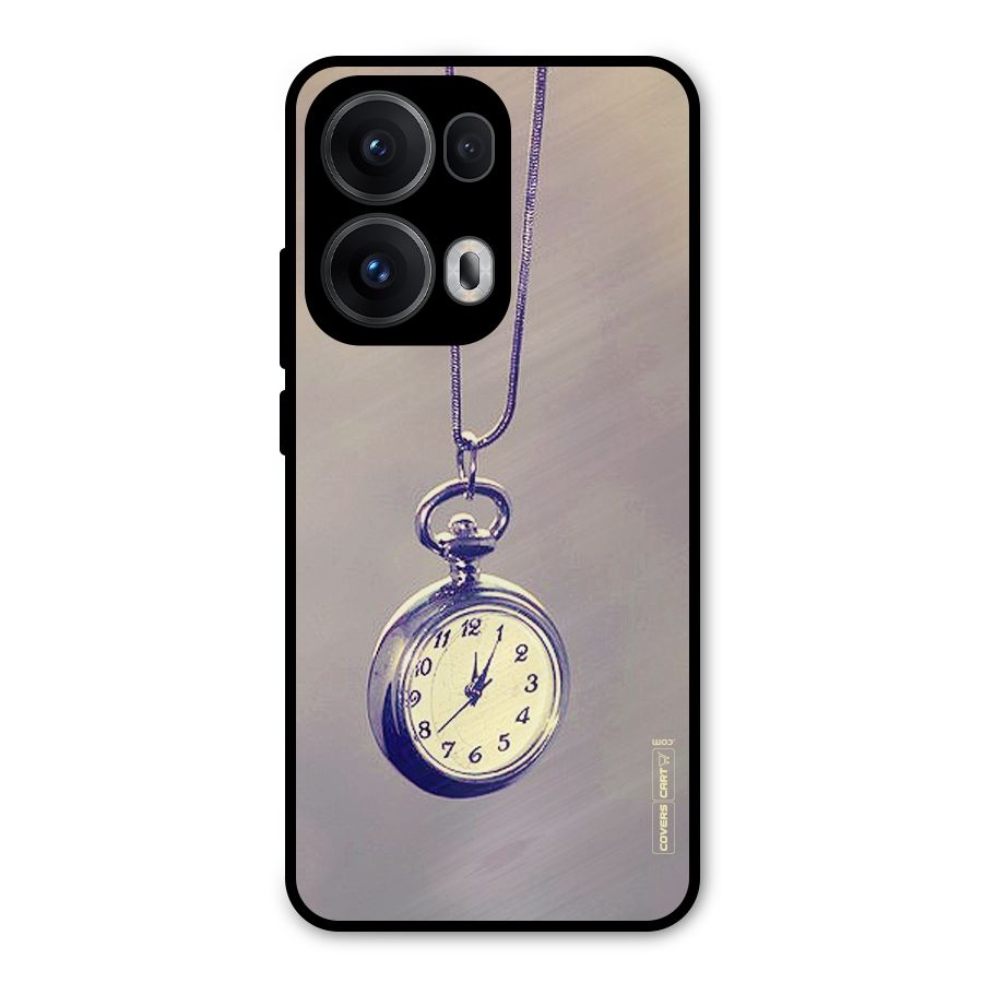 Clock Locket Metal Back Case for Oppo Reno13 Pro