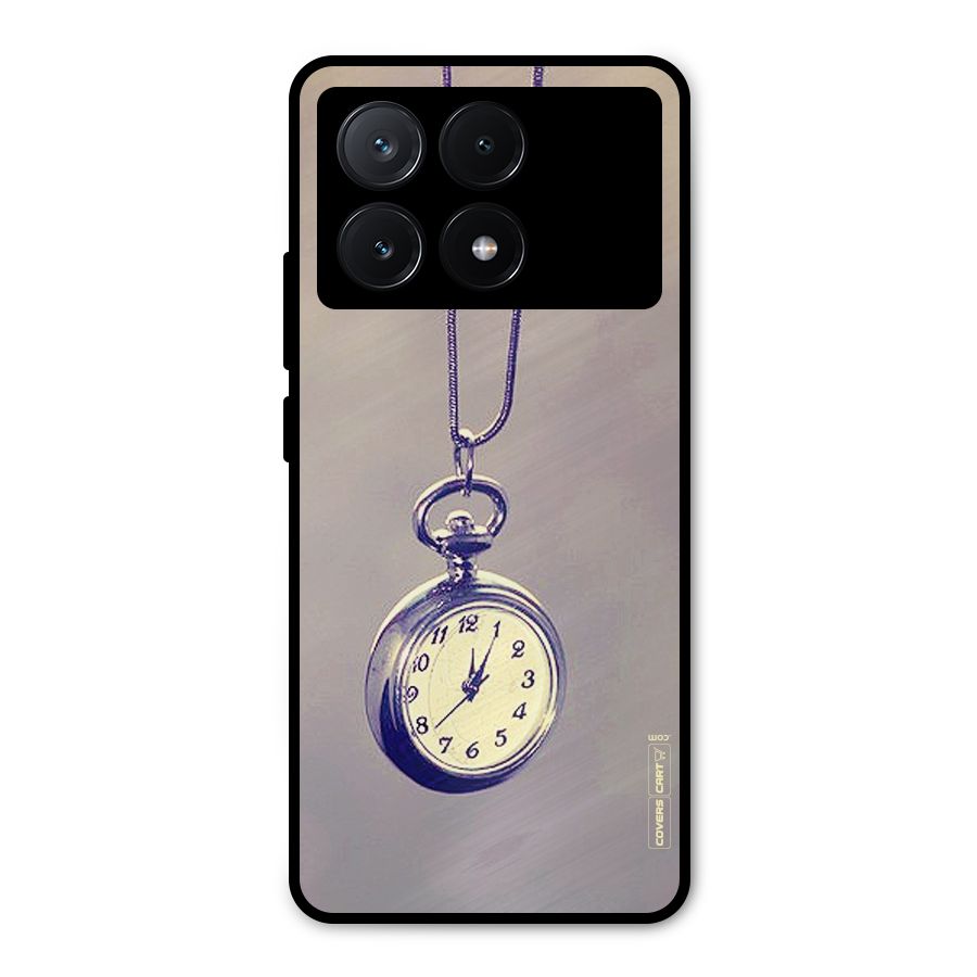 Clock Locket Metal Back Case for Poco X6 Pro