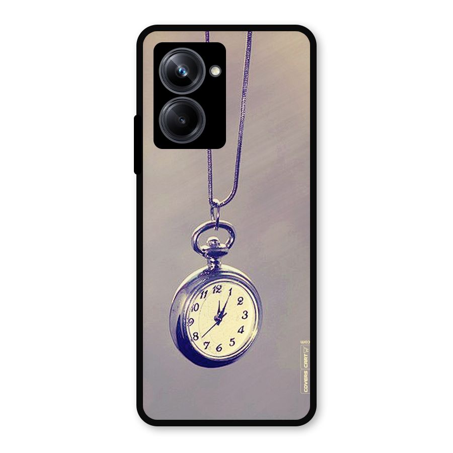 Clock Locket Metal Back Case for Realme 10 Pro