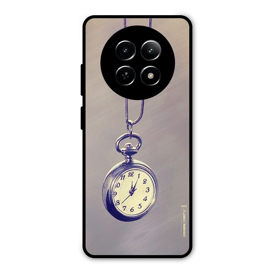 Clock Locket Metal Back Case for Realme 13