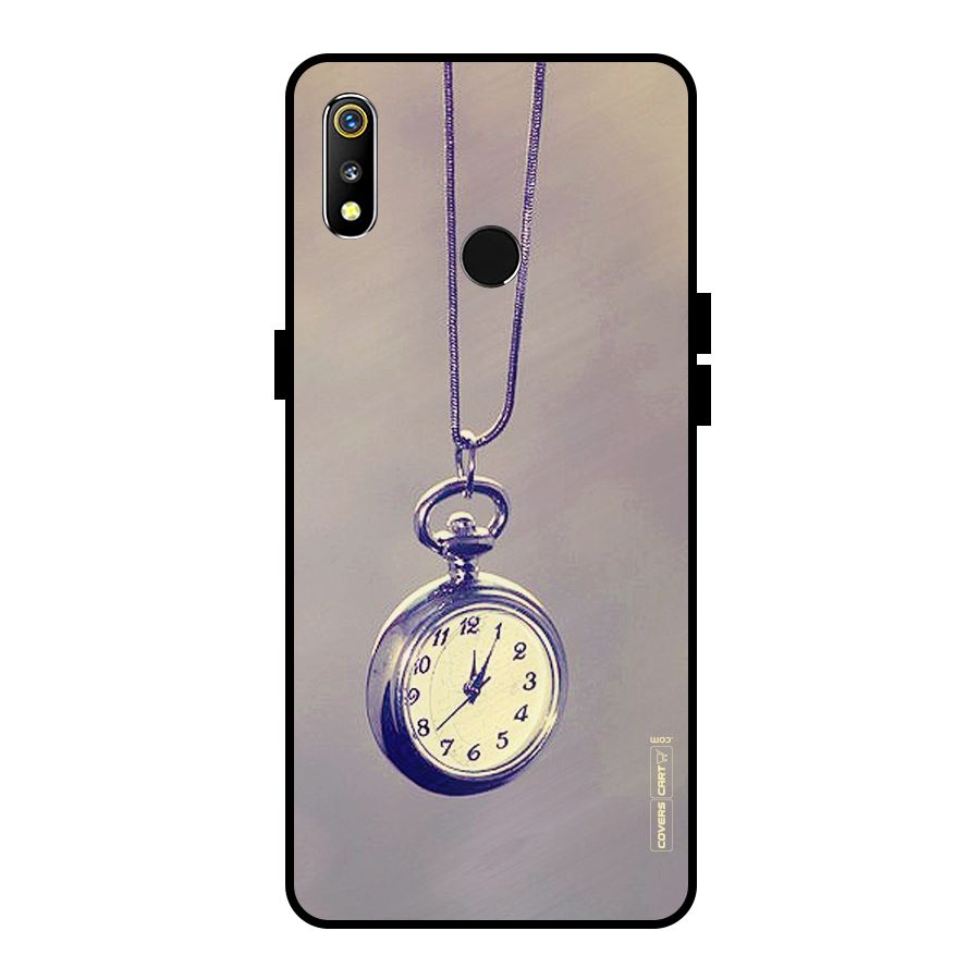 Clock Locket Metal Back Case for Realme 3i