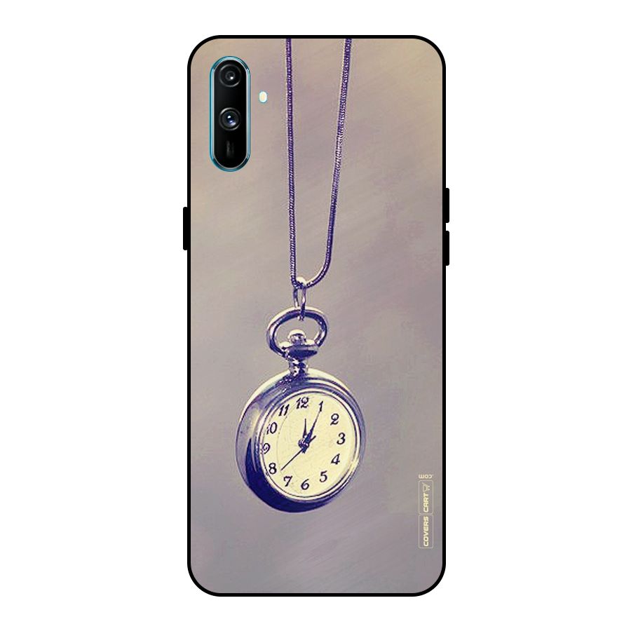 Clock Locket Metal Back Case for Realme C3