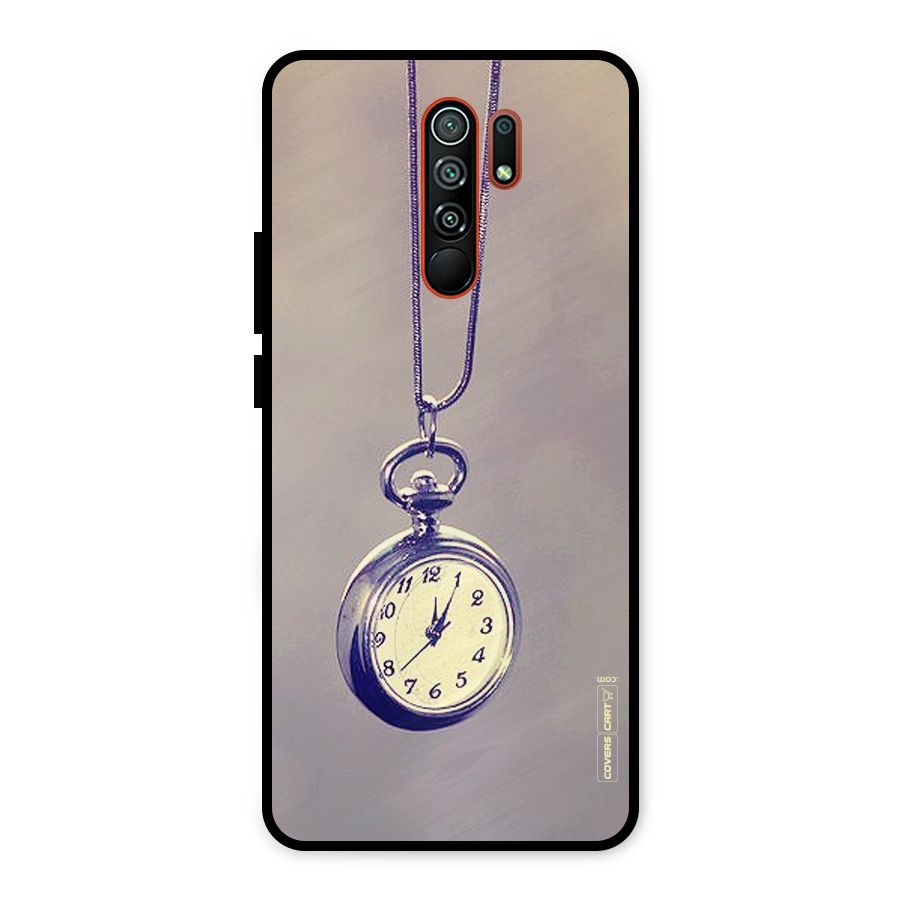 Clock Locket Metal Back Case for Redmi 9 Prime