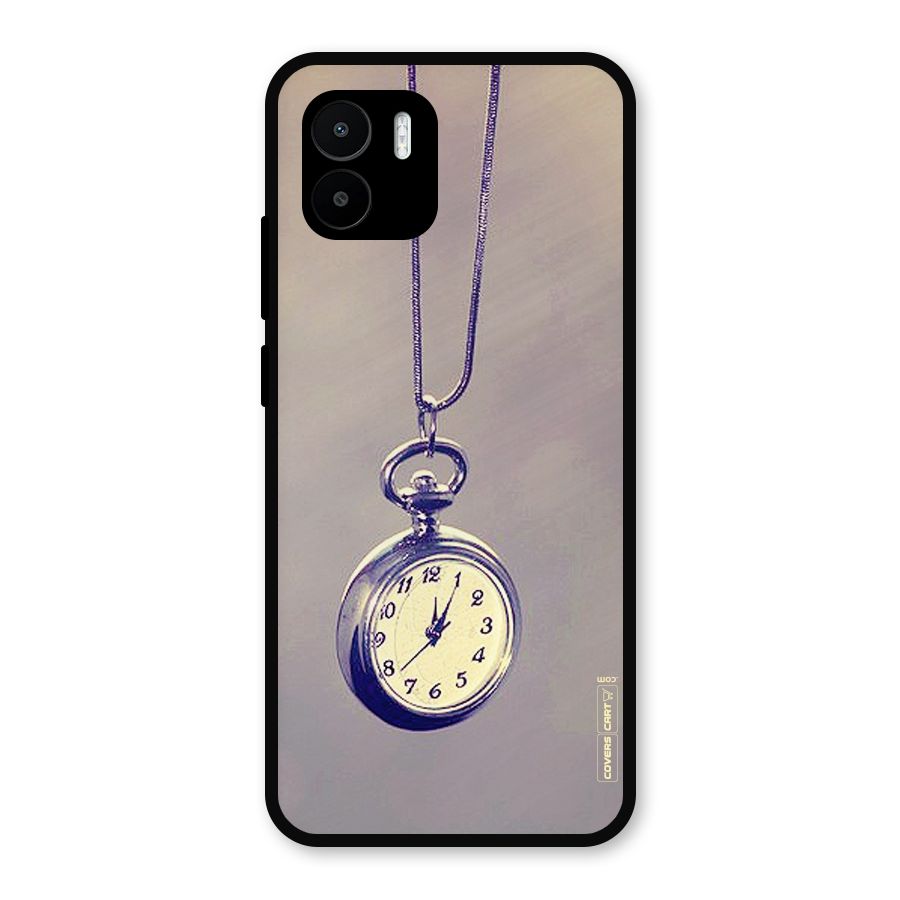 Clock Locket Metal Back Case for Redmi A2