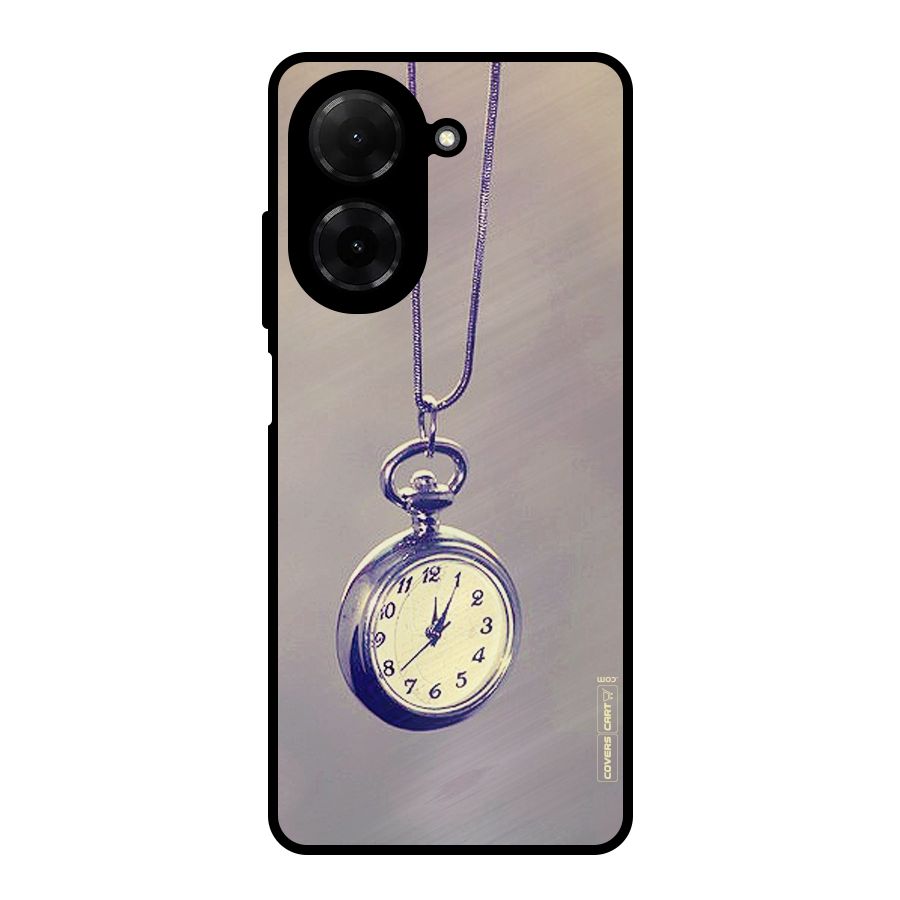 Clock Locket Metal Back Case for Redmi A5 4G