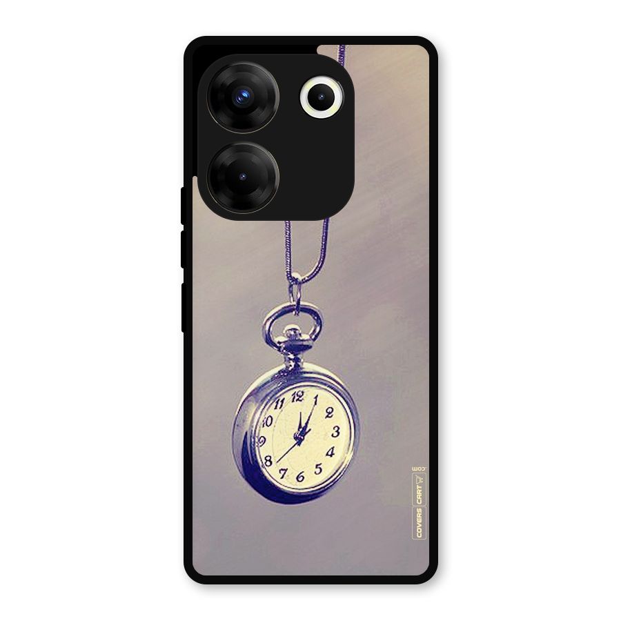 Clock Locket Metal Back Case for Tecno Camon 20