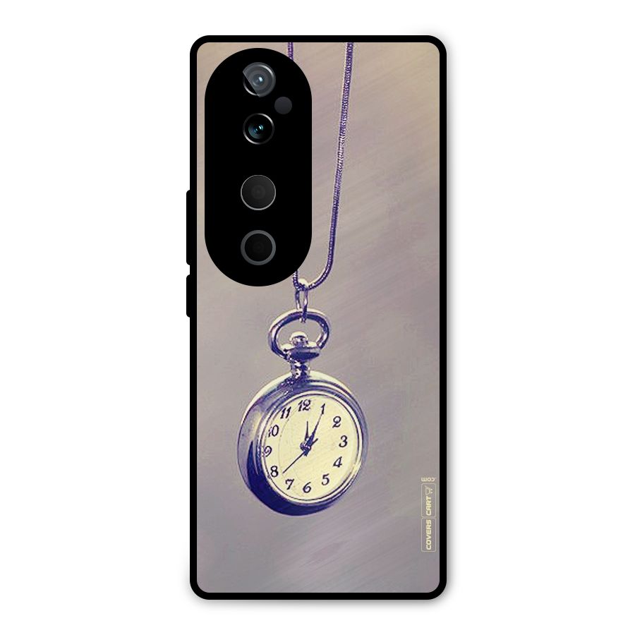 Clock Locket Metal Back Case for Vivo T3 Ultra