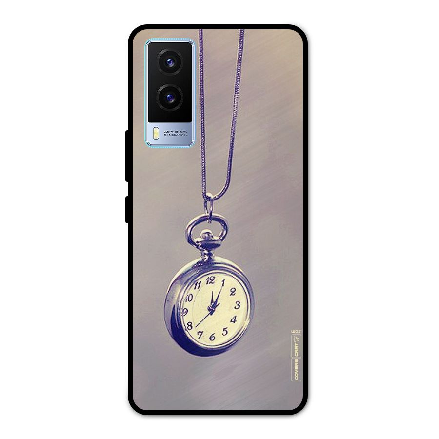 Clock Locket Metal Back Case for Vivo V21e 5G