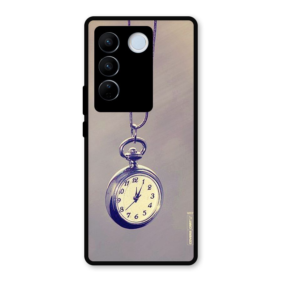 Clock Locket Metal Back Case for Vivo V27 Pro