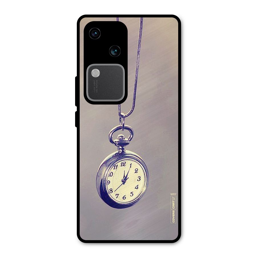 Clock Locket Metal Back Case for Vivo V30