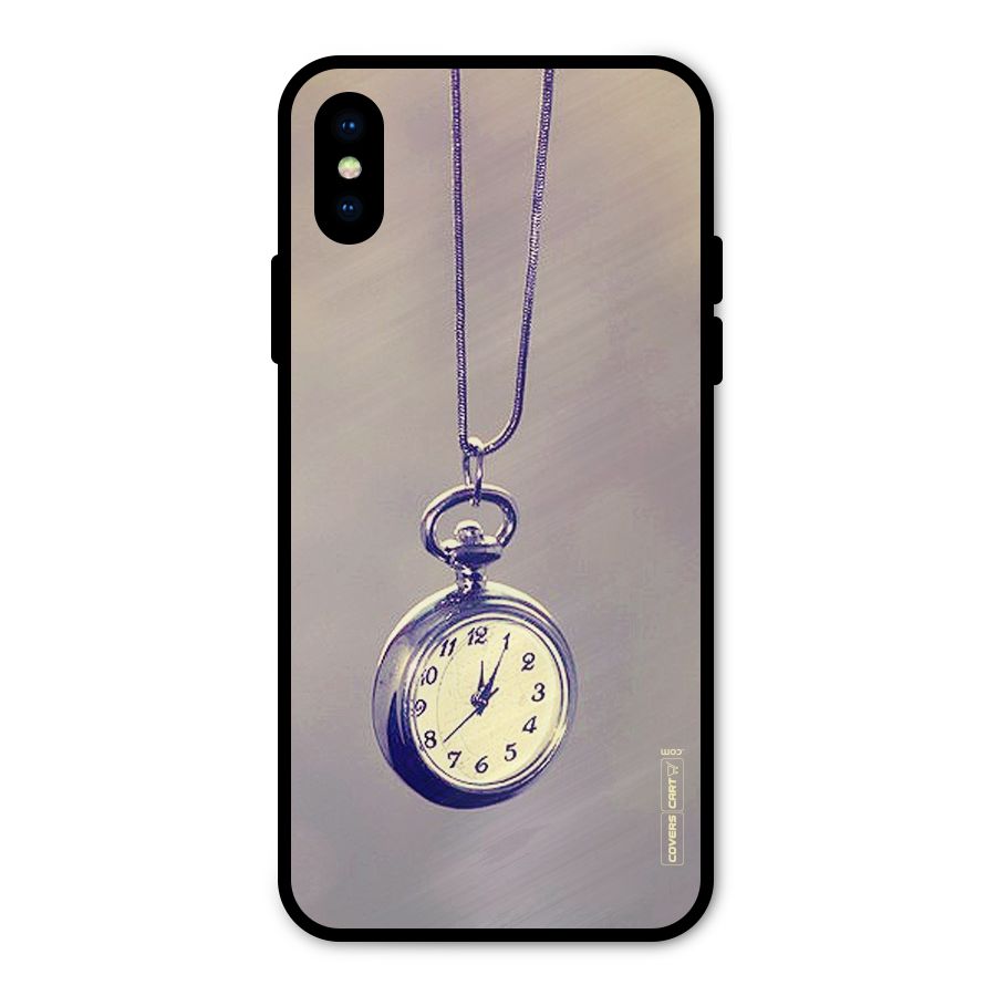 Clock Locket Metal Back Case for iPhone X