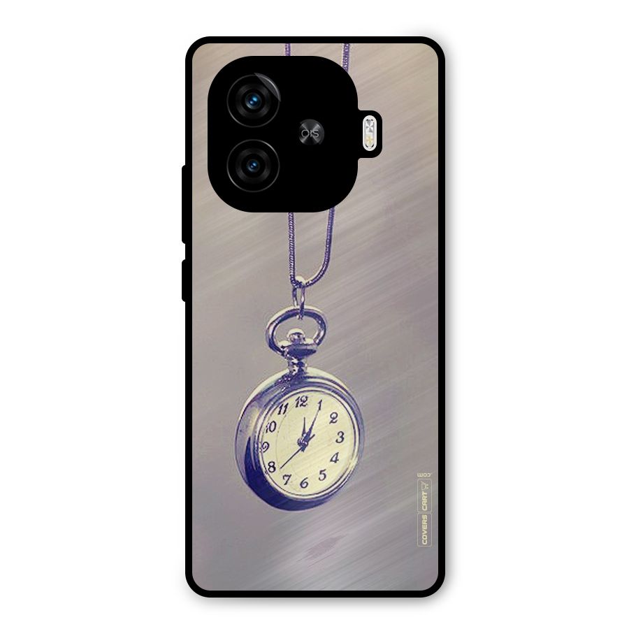 Clock Locket Metal Back Case for iQOO Z9 Turbo