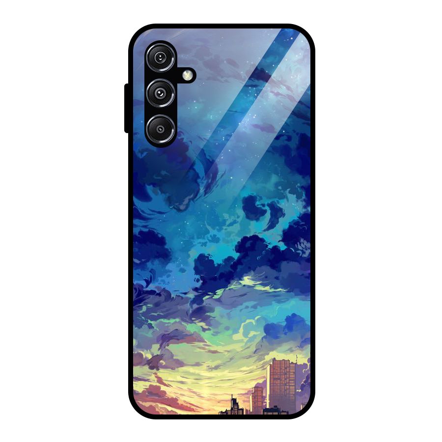 Cloud Art Glass Back Case for Galaxy M34 5G