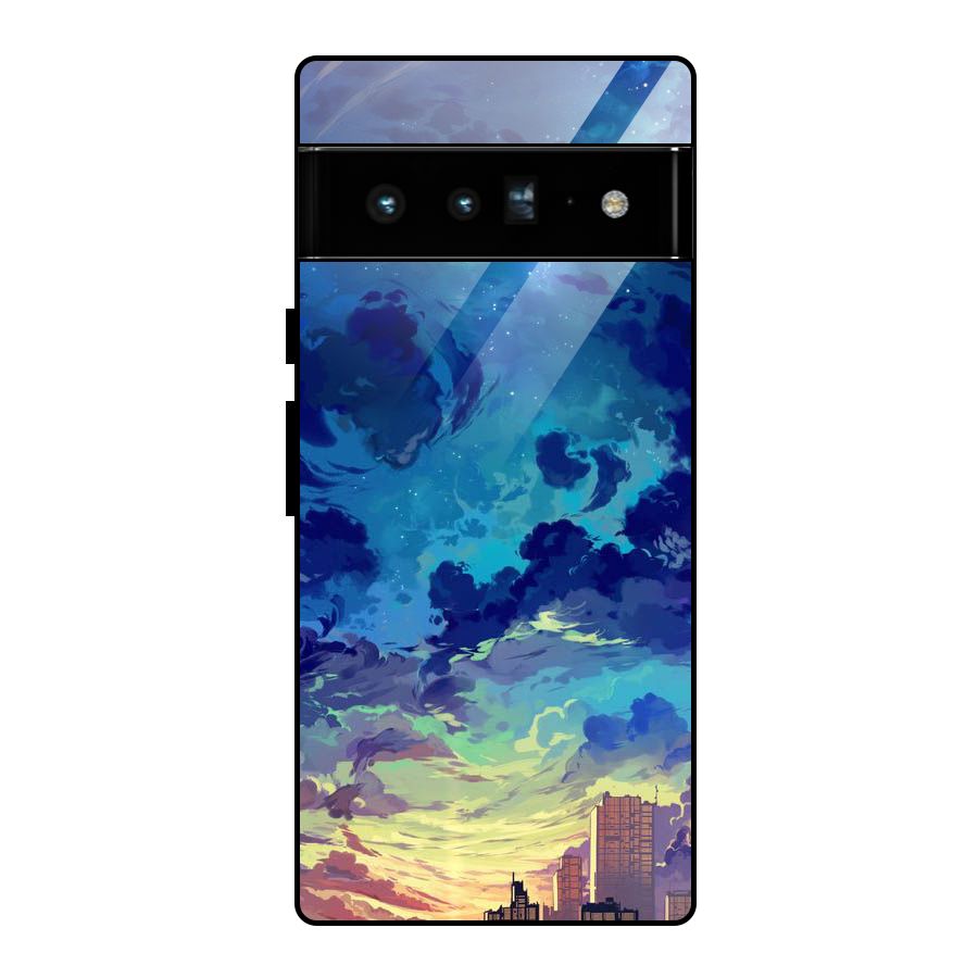Cloud Art Glass Back Case for Google Pixel 6 Pro