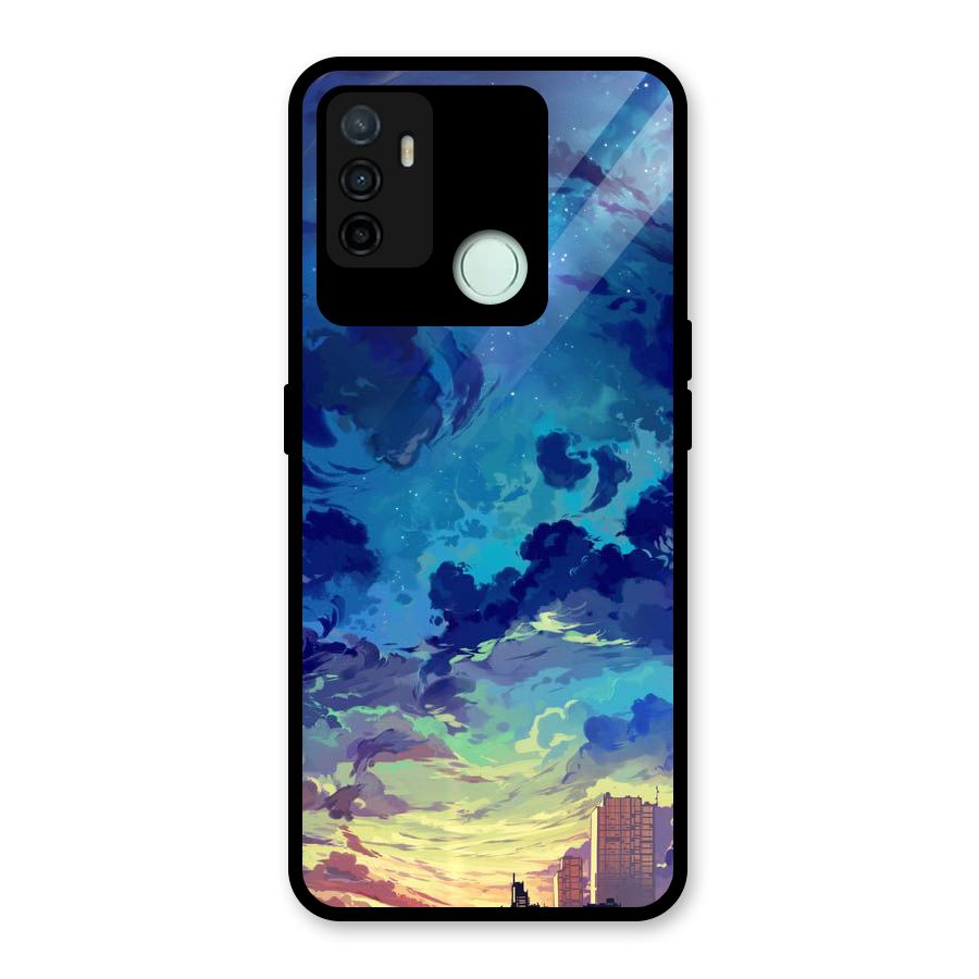 Cloud Art Glass Back Case for Oppo A53