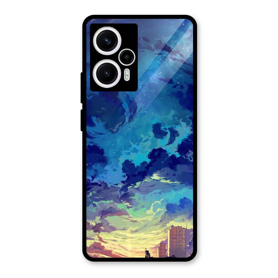 Cloud Art Glass Back Case for Poco F5