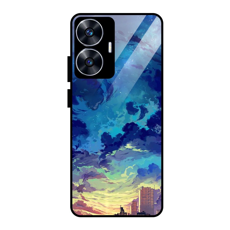 Cloud Art Glass Back Case for Realme Narzo N55