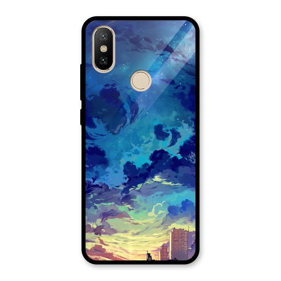 Cloud Art Glass Back Case for Redmi A2