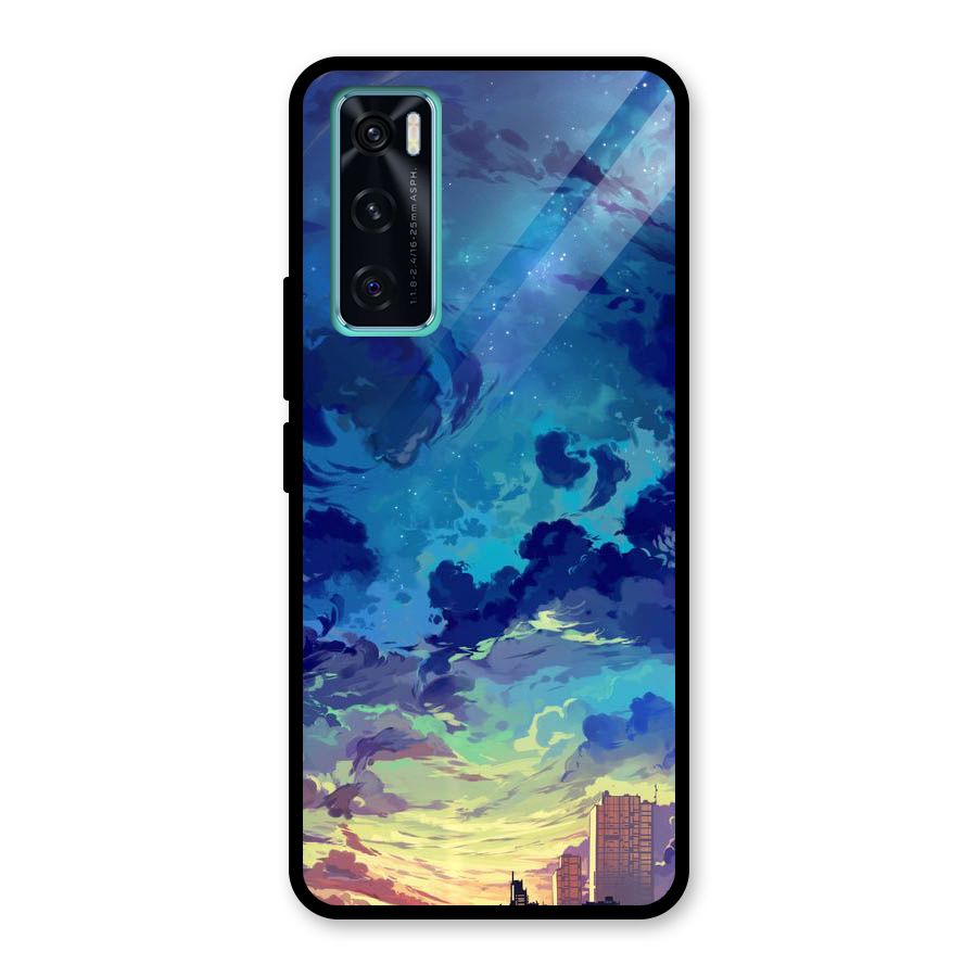 Cloud Art Glass Back Case for Vivo V20 SE