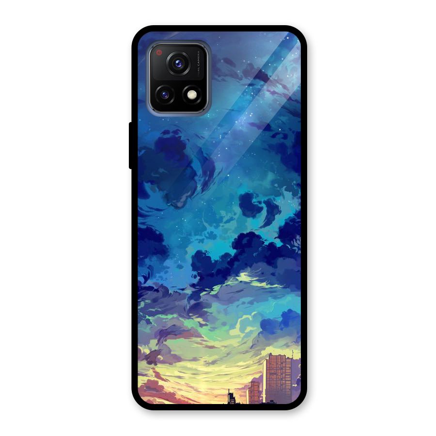 Cloud Art Glass Back Case for Vivo Y72 5G