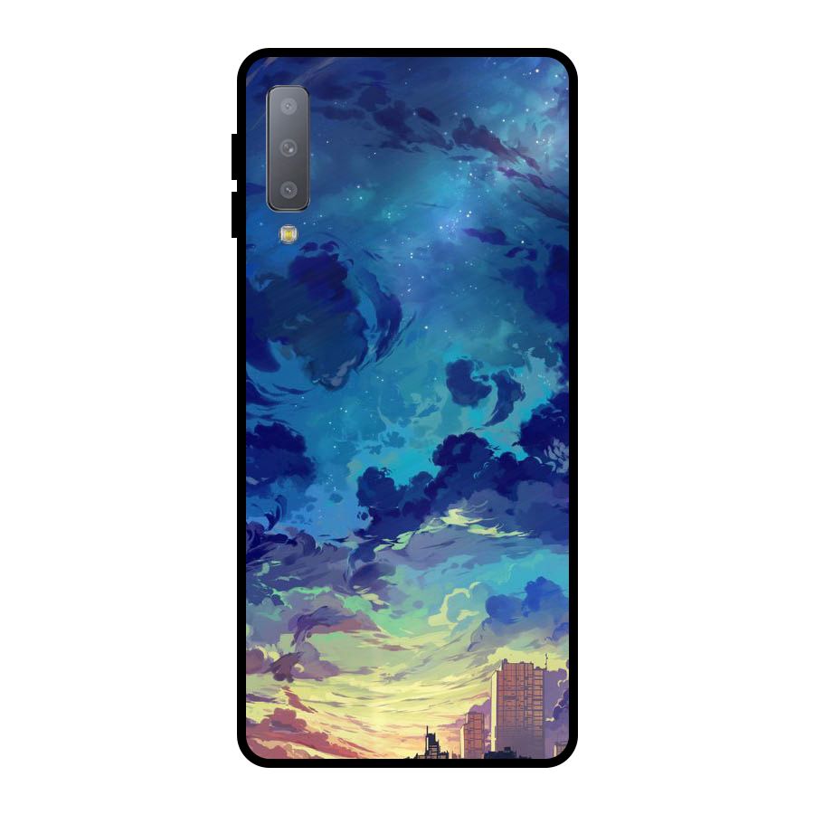 Cloud Art Metal Back Case for Galaxy A7 (2018)