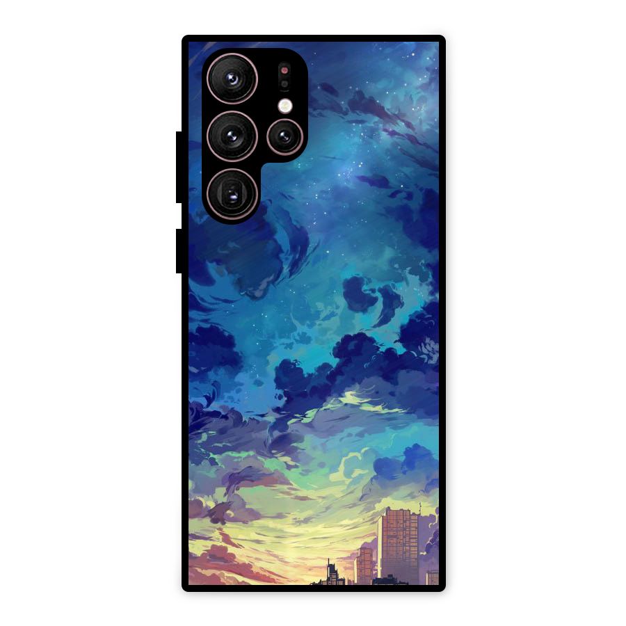 Cloud Art Metal Back Case for Galaxy S22 Ultra 5G
