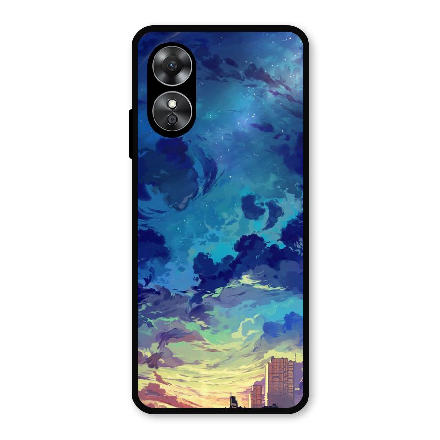 Cloud Art Metal Back Case for Oppo A17