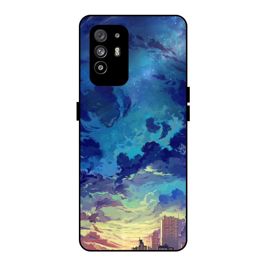 Cloud Art Metal Back Case for Oppo F19 Pro Plus 5G