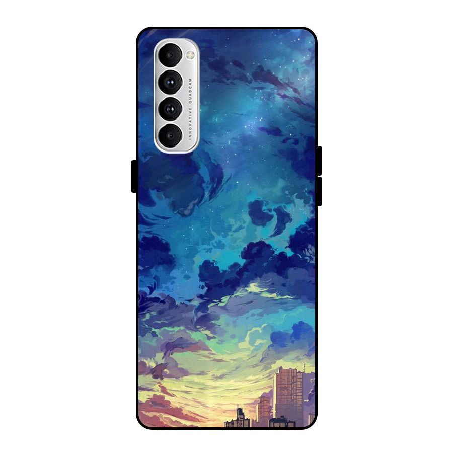 Cloud Art Metal Back Case for Oppo Reno4 Pro
