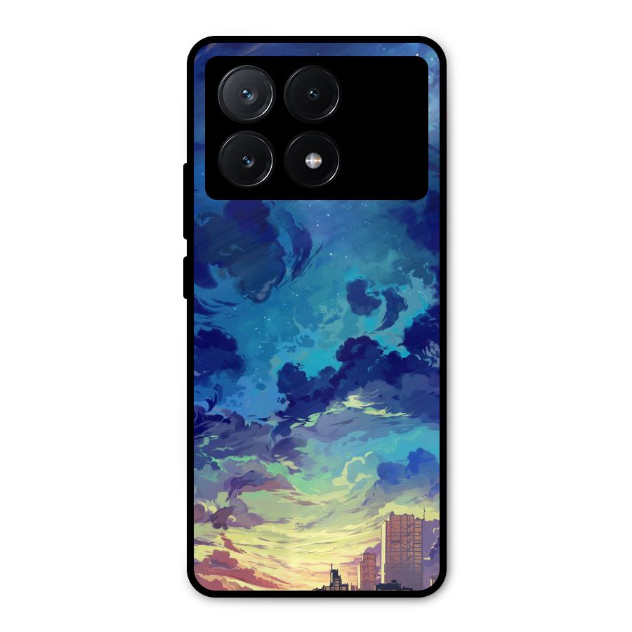 Cloud Art Metal Back Case for Poco X6 Pro