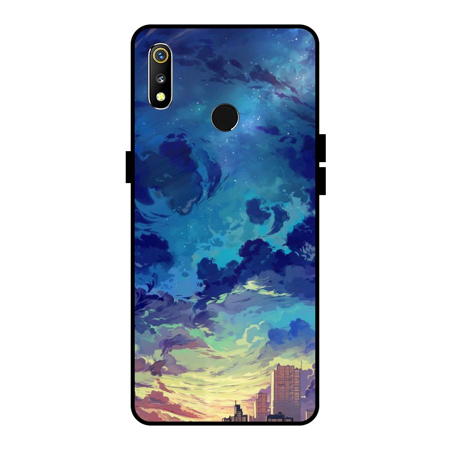 Cloud Art Metal Back Case for Realme 3