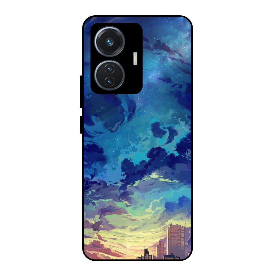 Cloud Art Metal Back Case for Vivo T1 44W