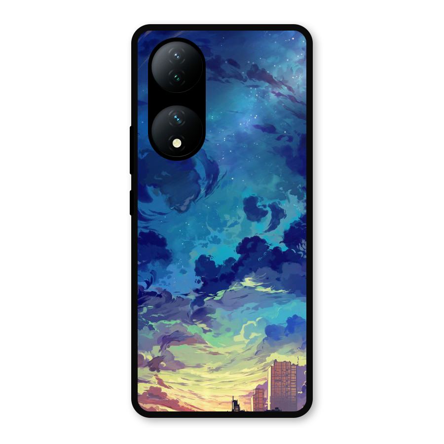 Cloud Art Metal Back Case for Vivo Y100a