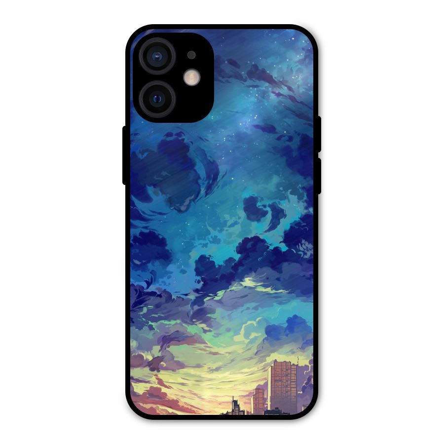 Cloud Art Metal Back Case for iPhone 12 Mini