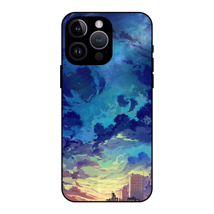 Cloud Art Metal Back Case for iPhone 14 Pro Max