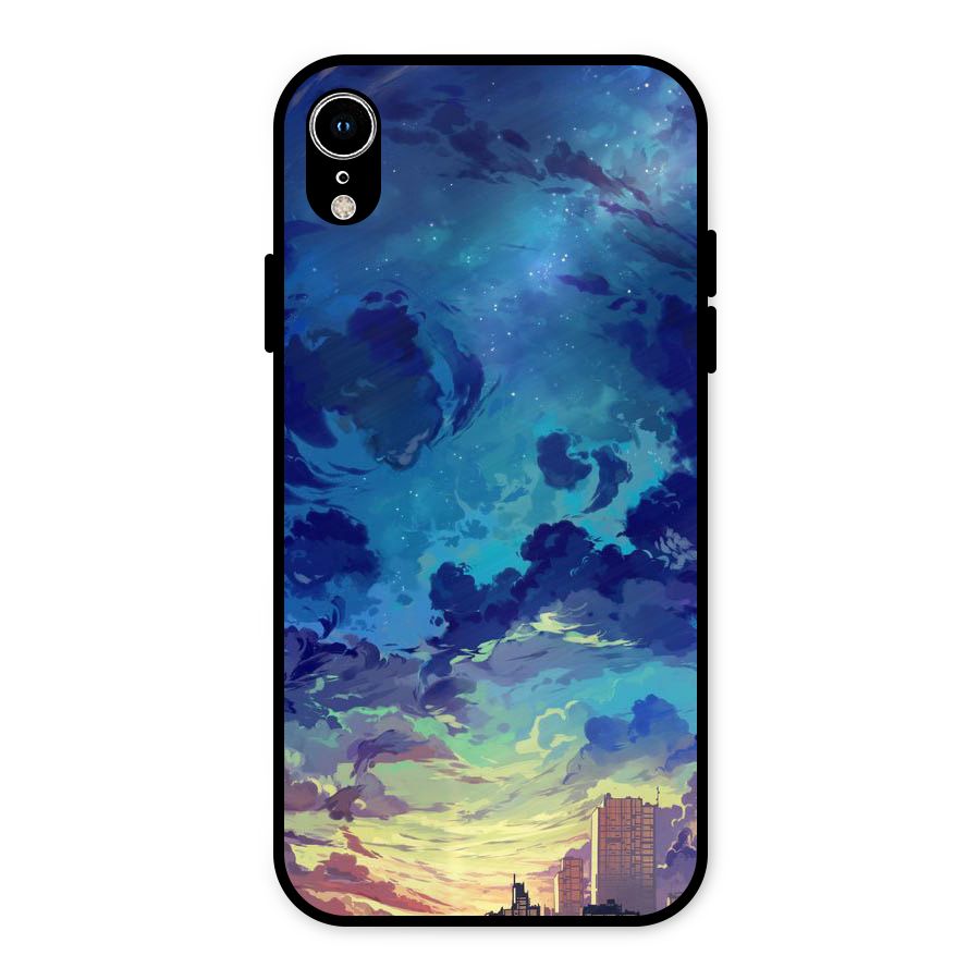 Cloud Art Metal Back Case for iPhone XR