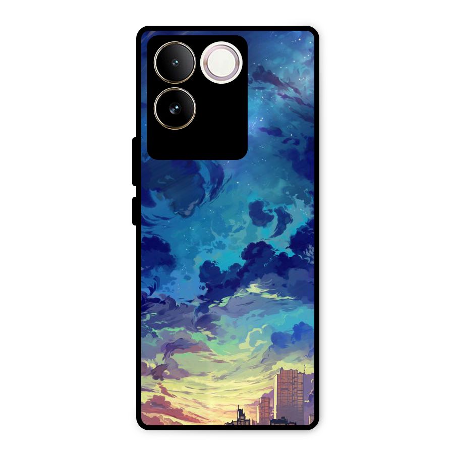 Cloud Art Metal Back Case for iQOO Z7 Pro