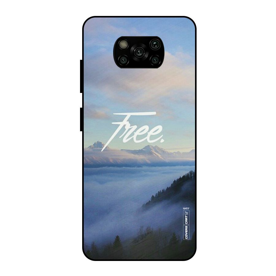 Cloudy Free Metal Back Case for Poco X3