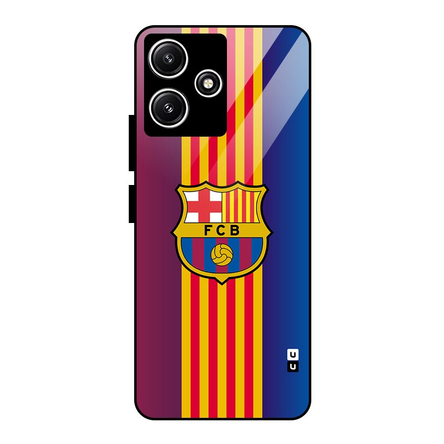 Club Barcelona Glass Back Case for Poco M6 Pro