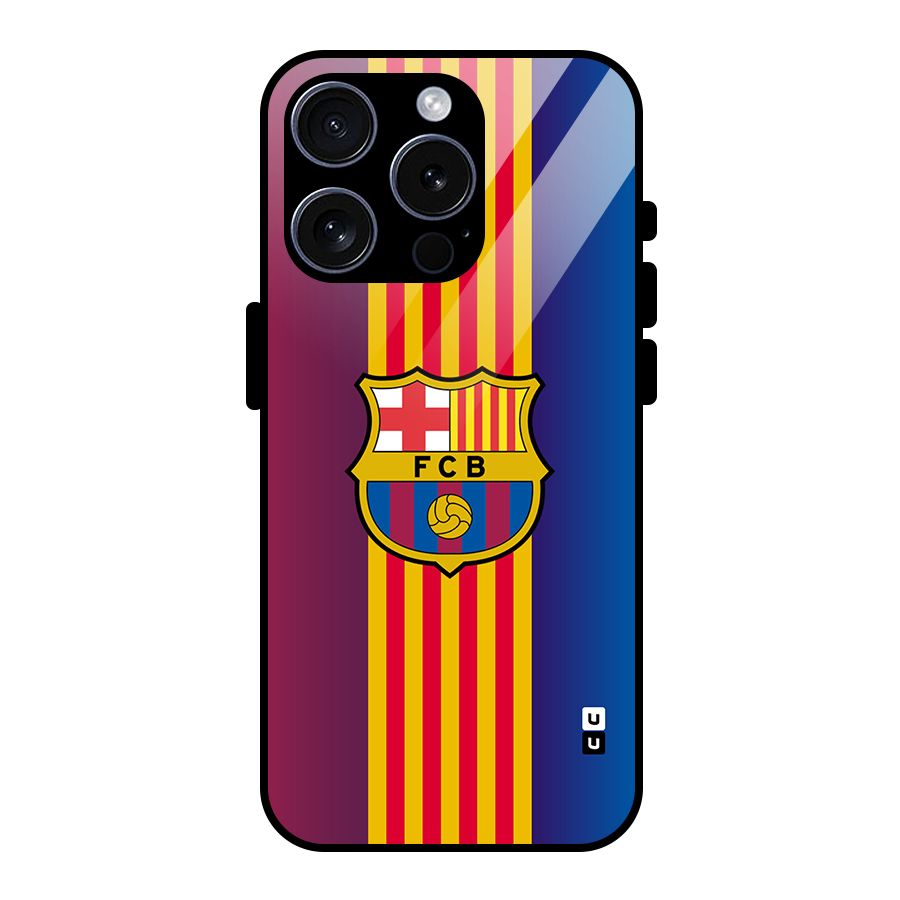 Club Barcelona Glass Back Case for iPhone 15 Pro