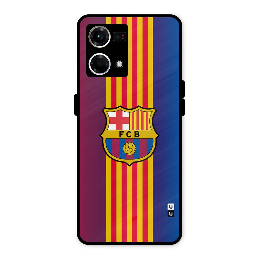 Club Barcelona Metal Back Case for Oppo F21 Pro 4G