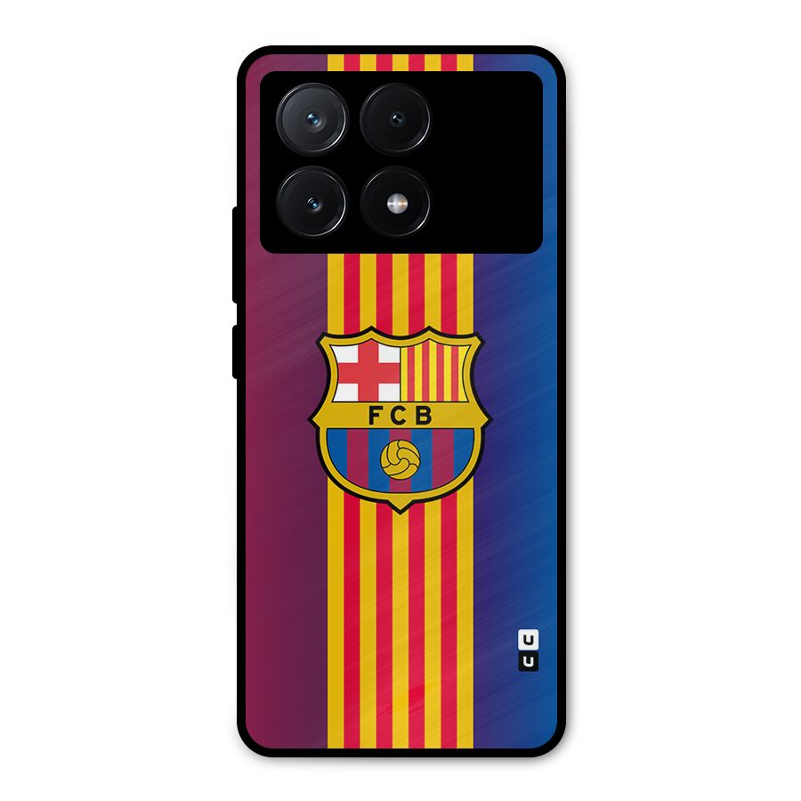 Club Barcelona Metal Back Case for Poco X6 Pro