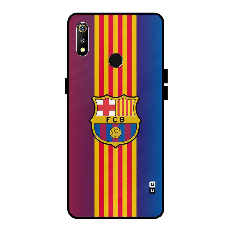 Club Barcelona Metal Back Case for Realme 3i