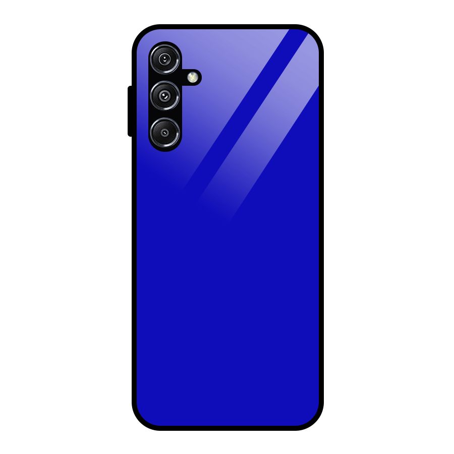 Cobalt Blue Glass Back Case for Galaxy M34 5G