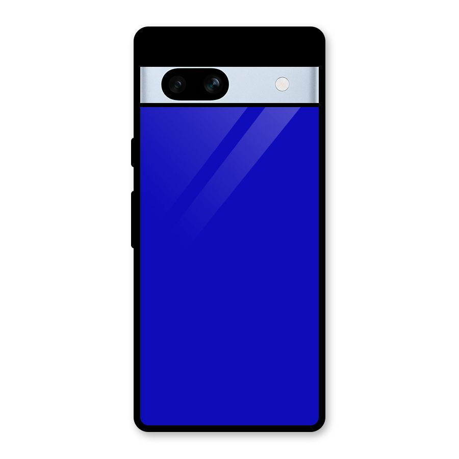 Cobalt Blue Glass Back Case for Google Pixel 7a