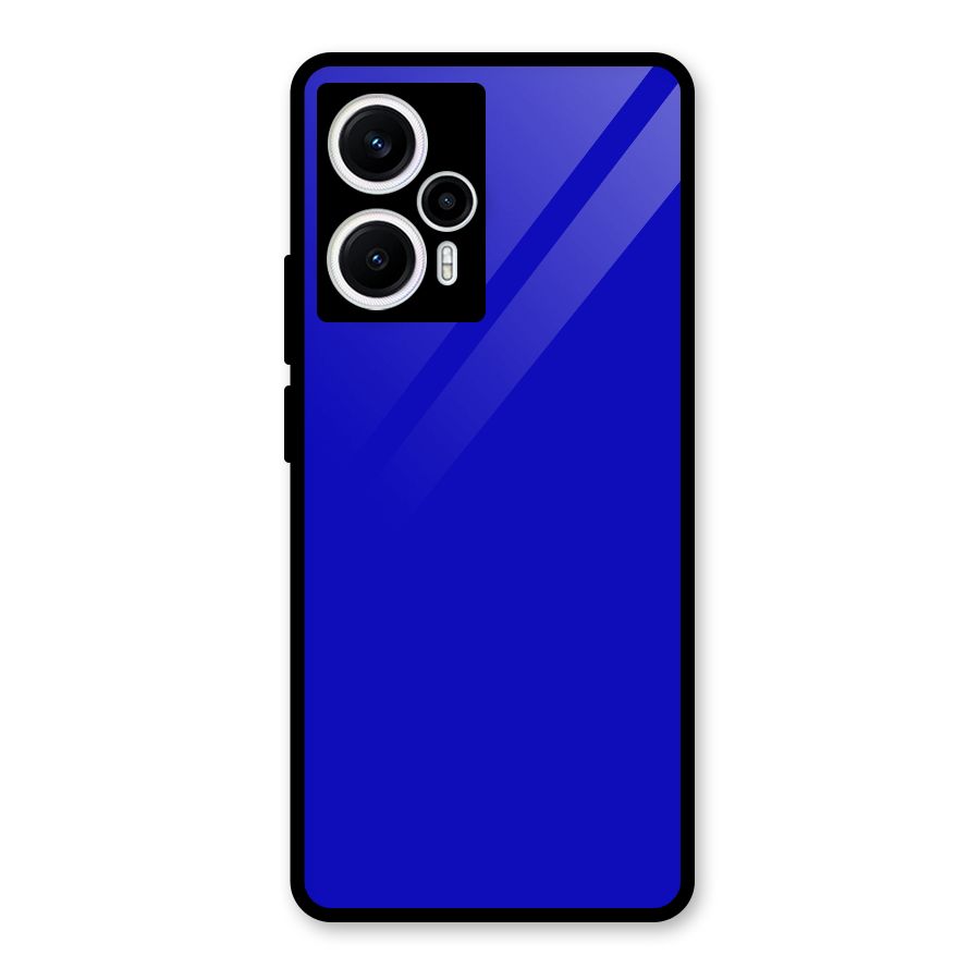 Cobalt Blue Glass Back Case for Poco F5