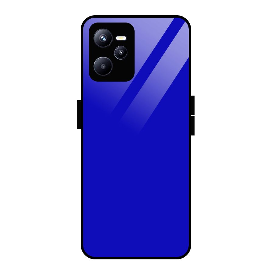 Cobalt Blue Glass Back Case for Realme C35