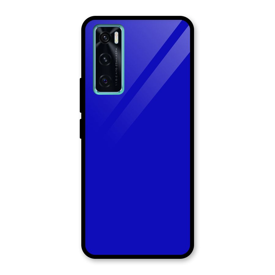 Cobalt Blue Glass Back Case for Vivo V20 SE