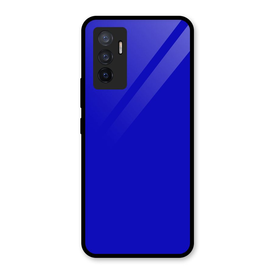 Cobalt Blue Glass Back Case for Vivo V23e