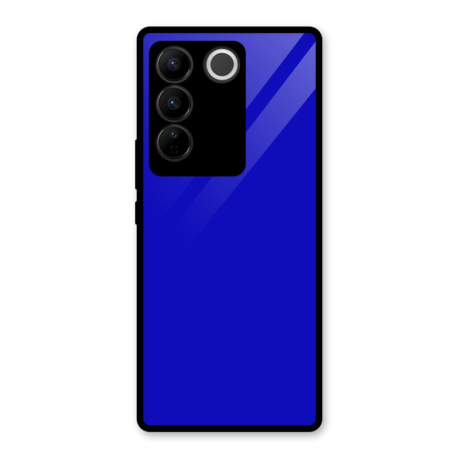 Cobalt Blue Glass Back Case for Vivo V27